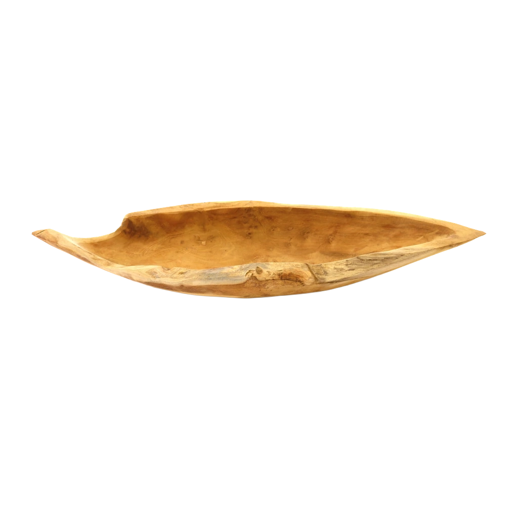 Wurzelholzschale Schiffchen