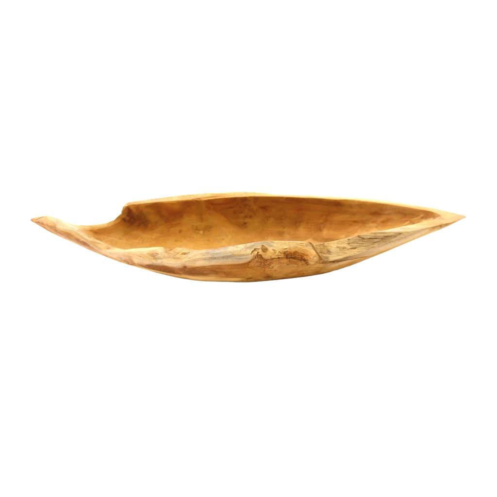 Wurzelholzschale Schiffchen