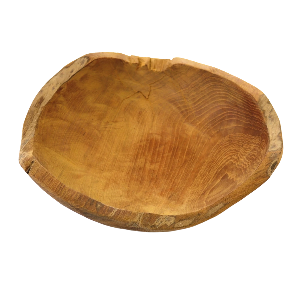 Wurzelholzschale mit Wellenrand